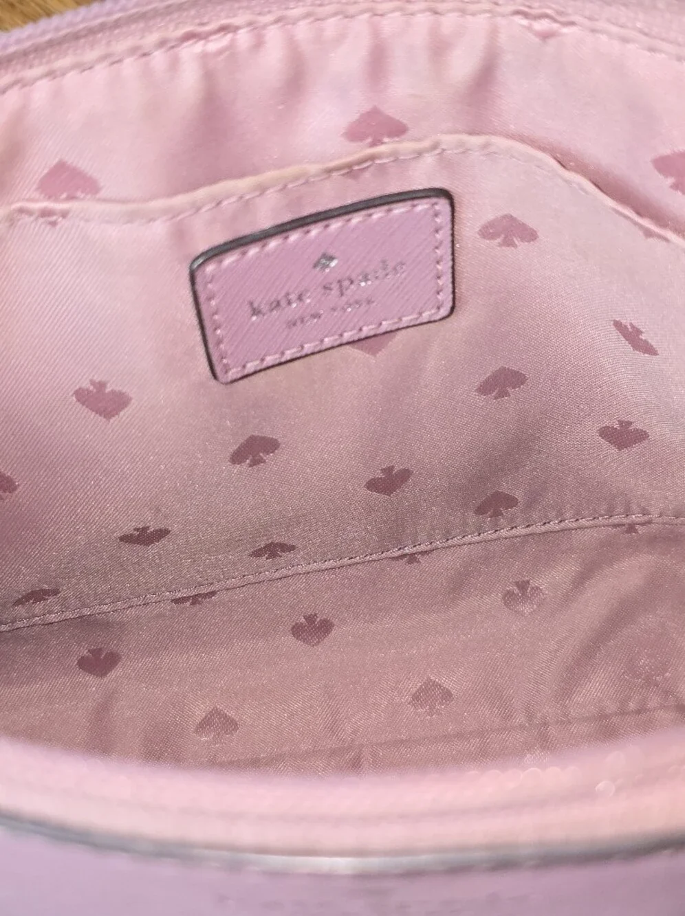 Kate Spade Pink Sparkly Saffiano Leather Crossbody